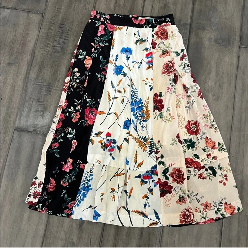 Maje Jinger Floral Midi Skirt - Size 2